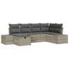vidaXL Gartensofa-set 6 stk. Hellgrau Poly-Rattan