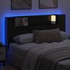 vidaXL Kopfteil-Schrank mit LED Schwarz Eichen-Optik Holzwerkstoff