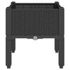 vidaXL Pflanzkasten mit Beinen Schwarz 40x40x42 cm PP