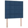 vidaXL Bett mit Stauraum und LED mit LED Blau 90 x 190 cm Polyester