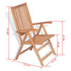 vidaXL 7-tlg. Garten-Essgruppe mit Klappst&uuml;hlen Massivholz Teak