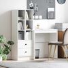 vidaXL Schreibtisch mit Schubladen 2 pcs Wei&szlig;