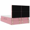 vidaXL Aufbewahrungsbett mit Matratze Rosa 140 x 200 cm Samt