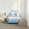 vidaXL Kinderbettgestell mit Kopfteil mit Kopfteil Blau 70 x 140 cm PU