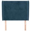 vidaXL Kopfteil mit Ohren Dunkelblau 83x23x118/128 cm Samt