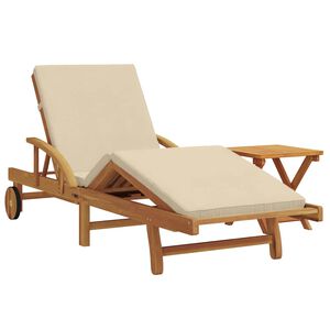vidaXL Sonnenliege 2 stk. Massivholz Akazie Beige