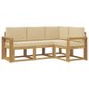 vidaXL Outdoor-Sofagarnitur 4 stk. Wei&szlig; und Beige