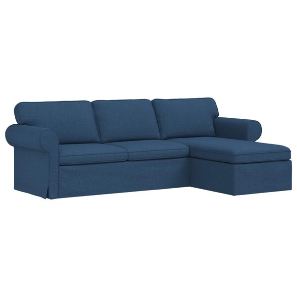 vidaXL Sofa 210cm Blau Metall