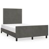 vidaXL Bettgestell ohne Matratze Dunkelgrau 120x200 cm Samt