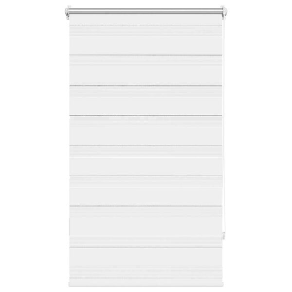 vidaXL Zebra-Rollo 70,9 x 120 cm, Stoffbreite 66,7 cm, Wei&szlig;