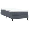 vidaXL Boxspringbett mit Matratze Dunkelgrau 90x220 cm Samt