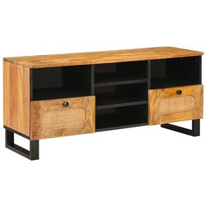 vidaXL TV-Schr&auml;nk mit Regal Braun 100 x 33 x 46 cm Massivholz Mango