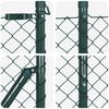 vidaXL Zaunpfosten Gr&uuml;n 10 x 1 m (40 x 40 mm Maschen) Stahl und PVC