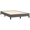vidaXL Boxspringbett mit Matratze Grau 120x190 cm Kunstleder