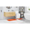 vidaXL Anti-Rutsch Badematten-Set 2 pcs Orange PP