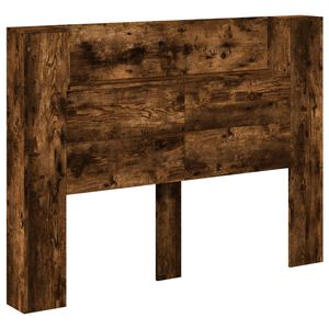 vidaXL Kopfteil-Schrank mit LED Ger&auml;ucherte Eiche Holzwerkstoff