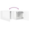 vidaXL TV-Wandschr&auml;nke 4 Stk. Hochglanz-Wei&szlig; 30,5x30x30 cm