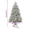 vidaXL K&uuml;nstlicher Weihnachtsbaum Klappbar 300 LEDs & Kugeln 210 cm
