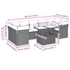 vidaXL 8-tlg. Garten-Sofagarnitur mit Kissen Grau Poly Rattan