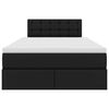 vidaXL Bett mit Stauraum und LED Schwarz 120 x 200 cm Kunstleder