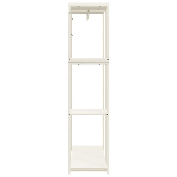vidaXL Kleiderschrank Wei&szlig; 90x40x167 cm Metall und Spanplatte