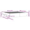 vidaXL Bettgestell ohne Matratze Betongrau 180x200 cm Holzwerkstoff