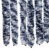 vidaXL Insektenschutz-Vorhang Blau Wei&szlig; Silbern 100x220cm Chenille