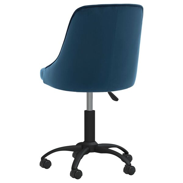 vidaXL Esszimmerstuhl Drehbar Blau Samt
