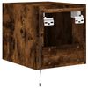 vidaXL TV-Wandschrank mit LED-Leuchten R&auml;uchereiche 30,5x35x30 cm