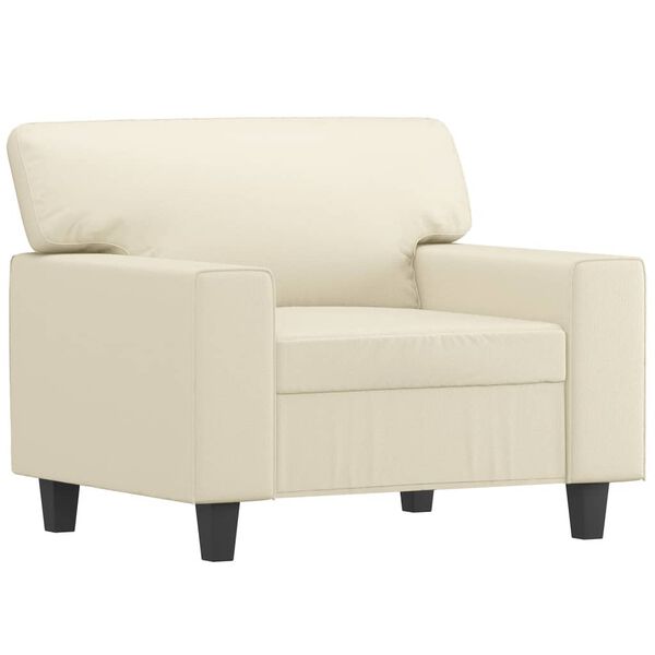 vidaXL Sessel Creme 60 cm Kunstleder