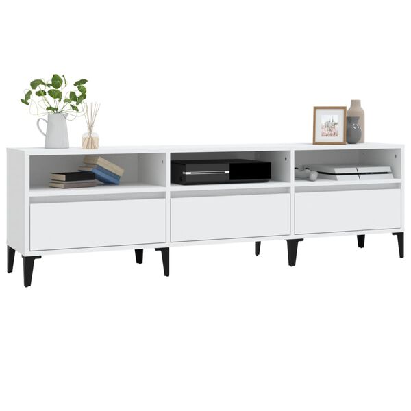 vidaXL TV-Schrank Wei&szlig; 150x30x44,5 cm Holzwerkstoff