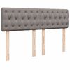vidaXL Boxspringbett mit Matratze Taupe 140x190 cm Stoff