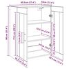 vidaXL Wandmontierte Schränke 2 pcs Schwarz Eichen-Optik