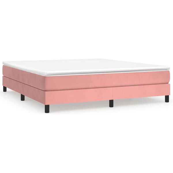 vidaXL Boxspringbettgestell Rosa 160x200 cm Samt