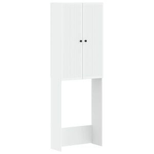 vidaXL Toilettenschrank EDE Wei&szlig; 66 x 25,5 x 190 cm Holzwerkstoff