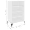 vidaXL Sideboard Hochglanz-Wei&szlig; 57x35x90 cm Holzwerkstoff