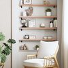 vidaXL Wandregal Hellbraun 100x10x4 cm Massivholz Eiche Behandelt