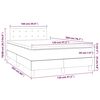 vidaXL Boxspringbett mit Matratze & LED Taupe 120x200 cm Stoff
