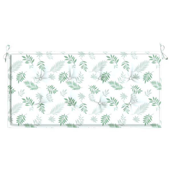 vidaXL Gartenbank-Auflage Blattmuster 100x50x3 cm Oxford-Gewebe