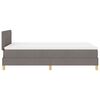 vidaXL LED Boxspringbett mit Matratze mit LED Taupe 120 x 200 cm Stoff
