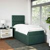 vidaXL Boxspringbett mit Matratze Dunkelgr&uuml;n 90x190 cm Samt