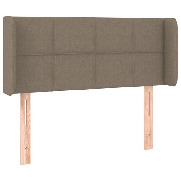 vidaXL Kopfteil mit Ohren Taupe 103x16x78/88 cm Stoff