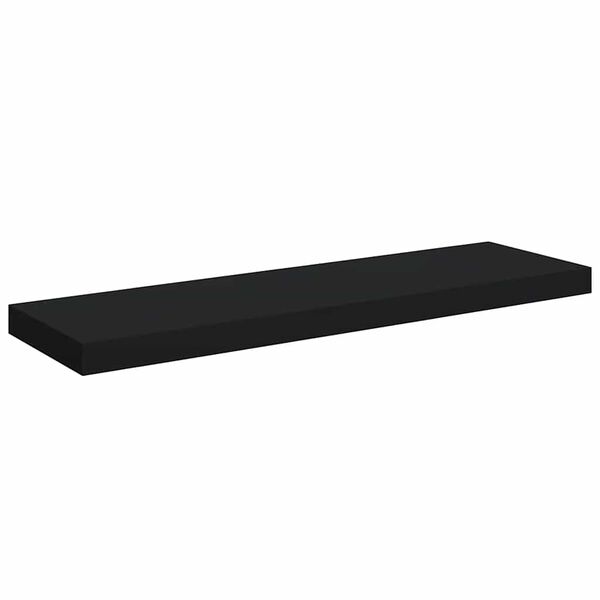 vidaXL Schweberegal Schwarz 80x23,5x3,8 cm MDF