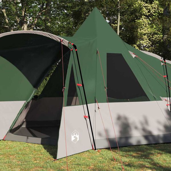 vidaXL Teepee Zelt mit Dach mit Speicher Gr&uuml;n 720 x 465 x 295 cm