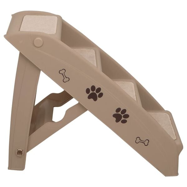 vidaXL Hundetreppe Klappbar Braun 62x40x49,5 cm