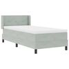 vidaXL Boxspringbett mit Matratze Hellgrau 200 x 100 cm Polyester