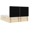 vidaXL Aufbewahrungsbett mit Matratze Creme 180 x 200 cm Polyester