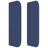 vidaXL Kopfteil mit Ohren Blau 203x16x78/88 cm Stoff