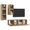 vidaXL TV-Schrank-Set 4 pcs Artisan-Eiche 30,5 x 30 x 90 cm