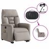 vidaXL Elektrischer Massagesessel mit Aufstehhilfe Taupe Stoff